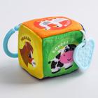 Мягкая развивающая игрушка-кубик с прорезывателем «Веселые герои», виды МИКС, 23 см. - фото 53918854