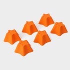 Формы для выпечки кексов Доляна «Риб.Звезда», силикон, 7×7×3.5 см, набор 6 шт., оранжевые - Фото 4