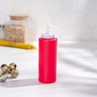 Бутылка для соуса Доляна, 350 мл, 5.7×19 см, пластик, красная - Фото 3