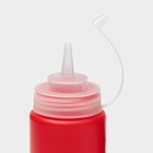 Бутылка для соуса, 450 мл, 6.5×20 см, пластик, красная - Фото 2