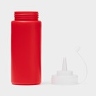 Бутылка для соуса, 450 мл, 6.5×20 см, пластик, красная - Фото 3