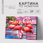 Картина по номерам на холсте с подрамником «Фламинго», 40 х 50 см - фото 9163098