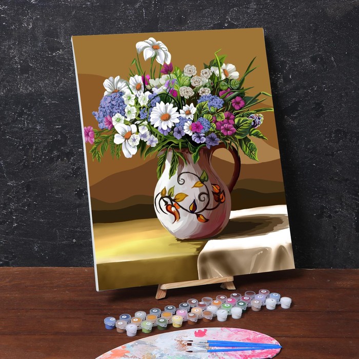 Картина по номерам на холсте с подрамником «Полевые цветы» 40 × 50 см - фото 1885113880