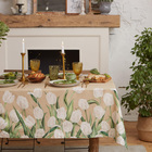 Скатерть «Этель. Белые тюльпаны», 149×110 см, 100% хлопок, саржа 190 г/м² - Фото 3