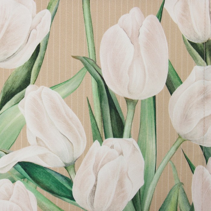 Дорожка на стол "Этель" Белые тюльпаны 40х149см, 100% хл, саржа 190 г/м2 - фото 1907187678