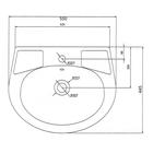 Умывальник ЛЗСФ «Антей», ширина 550 мм, с переливом, с отверстием под смеситель - Фото 6