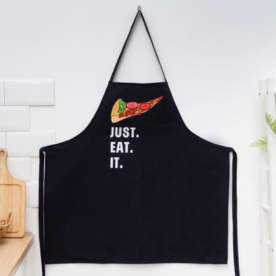 Фартук кухонный мужской «Этель» Just eat it, 73×71 см, 100% хлопок, саржа 190 г/м²