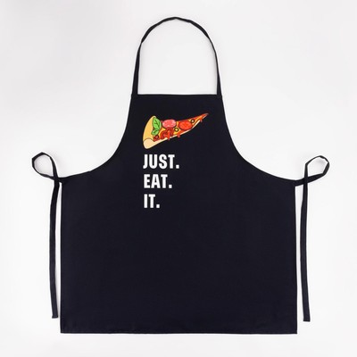 Фартук кухонный мужской «Этель» Just eat it, 73×71 см, 100% хлопок, саржа 190 г/м²