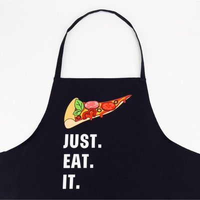 Фартук кухонный мужской «Этель» Just eat it, 73×71 см, 100% хлопок, саржа 190 г/м²