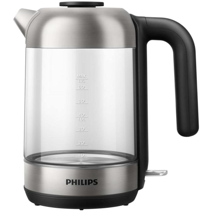 Чайник Philips HD9339/80, стекло, 1.7л, 2200 Вт, чёрный - Фото 1