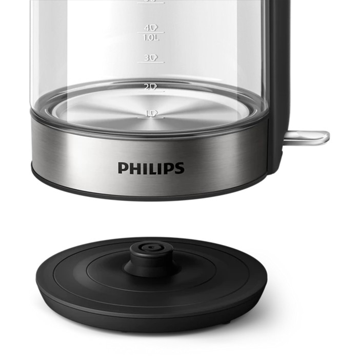 Чайник Philips HD9339/80, стекло, 1.7л, 2200 Вт, чёрный - фото 51663992