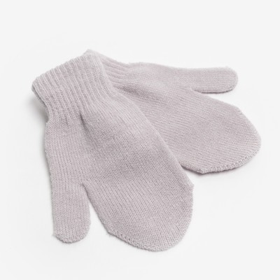 Варежки детские однослойные MINAKU «Однотонные», серые, размер 15 (6-8 лет)