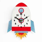Часы настенные, серия: Детские, "Ракета", дискретный ход , микс - фото 8500577
