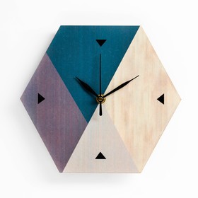 Часы настенные, интерьерные "Геометрия", дискретный ход