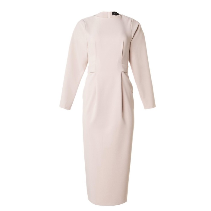 Платье миди женское MIST, размер 46, бежевое