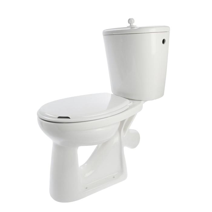 Унитаз компакт ЛЗСФ « КомфортЭконом», боковая подводка, сиденье, шток - Фото 1