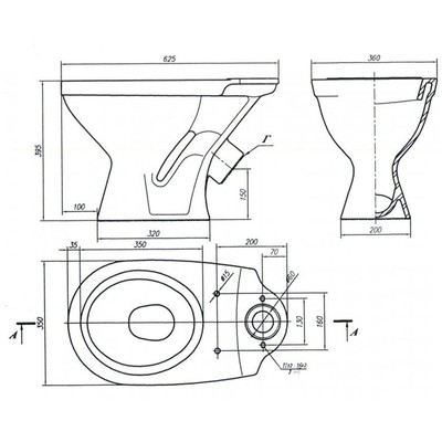 Унитаз компакт ЛЗСФ «Оптима Стандарт», нижняя подводка, сиденье, кнопка хром