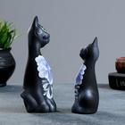 Фигура "Love Коты ушастые" 6х7х17см черные/серебро (набор 2шт) - Фото 5