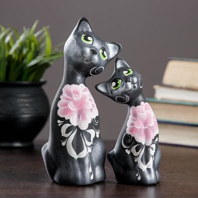 Набор фигурок керамика «Love Коты ушастые», 2 шт., 6×7×17 см