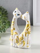 Фигурка керамика «Коты влюбленные», белые, 6×11×17 см - Фото 4