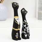 Набор фигурок керамика «Love Коты», 2 шт., чёрные, 4×5×17.5 см - Фото 2