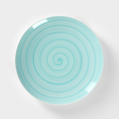 Тарелка фарфоровая Infinity, d=24 см, цвет бирюзовый