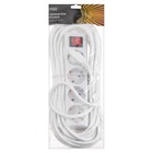 Удлинитель Luazon Lighting, 4 розетки, 10 м, 10 А, 1300 Вт, 3х0.75 мм2, с з/к, с выкл., Б - фото 51320097