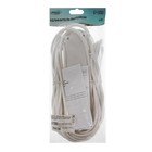Удлинитель Luazon Lighting, 4 розетки, 10 м, 10 А, 1300 Вт, 3х0.75 мм2, с з/к, с выкл., Б - фото 51320100
