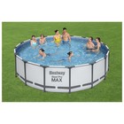 Бассейн каркасный, 488 х 122 см, фильтр-насос, лестница, тент, 5612Z Bestway - фото 47738434