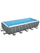 Бассейн каркасный Bestway Power Steel 5612B, 640×274×132 см, песчаный фильтр-насос, лестница, тент, диспенсер, прямоугольный - Фото 7