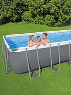Бассейн каркасный Steel Pro MAX, 640×274×132 см, песчаный фильтр-насос, лестница, тент, прямоугольный, 5612B Bestway - Фото 8