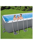 Бассейн каркасный Bestway Power Steel 5612B, 640×274×132 см, песчаный фильтр-насос, лестница, тент, диспенсер, прямоугольный - Фото 9