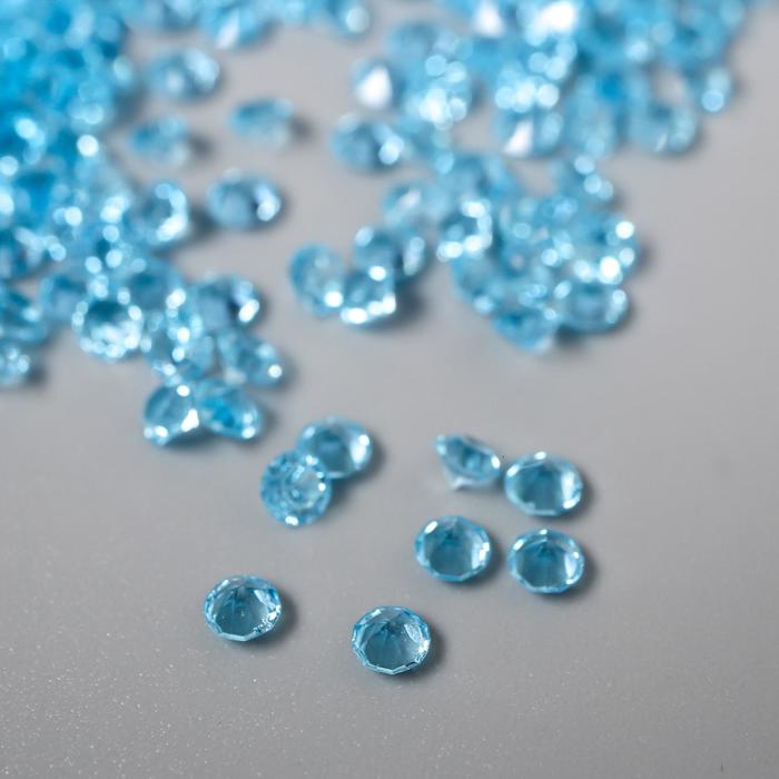 Декор для творчества пластик "Кристаллы голубые" набор 20 гр d=0,4 см - Фото 1