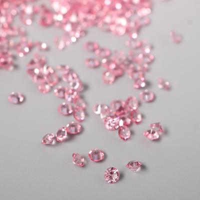 Декор для творчества пластик "Кристаллы розовые" набор 20 гр d=0,4 см