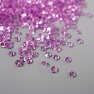 Декор для творчества пластик "Кристаллы сирень" набор 20 гр d=0,4 см