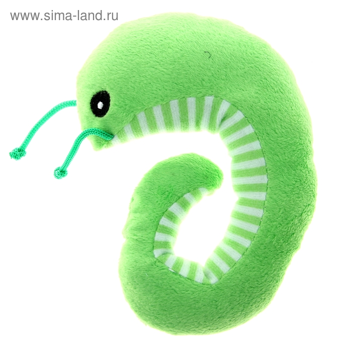 Игрушка мягкая "Змея", зеленая - Фото 1