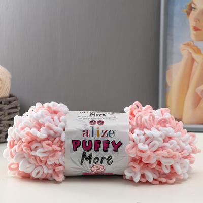Плюшевая пряжа для вязания руками ALIZE, Puffy more, 100% микрополиэстер, 11.5 м/150 г, (6272)