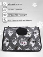 Сумка - переноска для животных «Зимние коты», размер M, 40×21×27 см - Фото 3