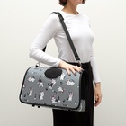 Сумка-переноска каркасная «Играющие котики», размер M, 40×21×27 см, серая - Фото 5