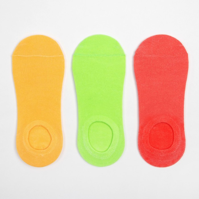 Набор женских носков укороченных (3 пары) MINAKU размер 36-39 (23-25 см) - Фото 1