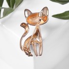Брошь «Кошка» расписная, цвет чёрный в золоте - Фото 3