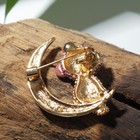 Брошь «Медвежонок» мечтатель, цветная в золоте - Фото 2