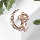 Брошь «Медвежонок» мечтатель, цвет красный в золоте - Фото 2