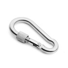 Карабин монтажный с фиксатором ТУНДРА krep, DIN5299D, 7×70 мм, оцинкованный, 1 шт. - Фото 1