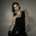 Колье «Цепь гранж» квадратное плетение, цвет глянцевое серебро, 50 см - Фото 5