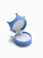 Футляр под серьги, кулон, кольцо «Корона», бархатный, 5.5×5.5×4.5 см, голубой - Фото 2