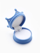 Футляр под серьги, кулон, кольцо «Корона», бархатный, 5.5×5.5×4.5 см, голубой - Фото 7