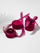 Футляр под серьги, кольцо «Сюрприз», корейский бархат, 5.8×5.3 см, бордовый - фото 54716263