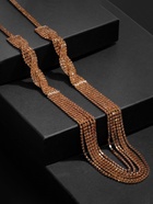 Набор 2 предмета: серьги, колье «Лёд» косичка, цвет золото, 80 см - Фото 6