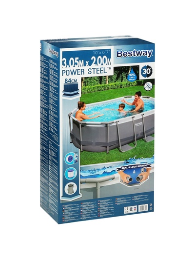 Бассейн каркасный Power Steel, 305×200×84 см, фильтр-насос, 5614А Bestway